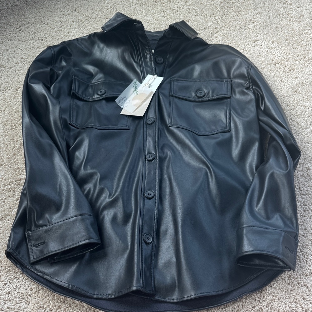 Thread & Supply Black Button Down Shirt